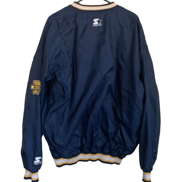 Vintage Michigan Wolverines 80s 90s Embroidered Spellout Starter Sideline Jacket - Picture 3 of 7